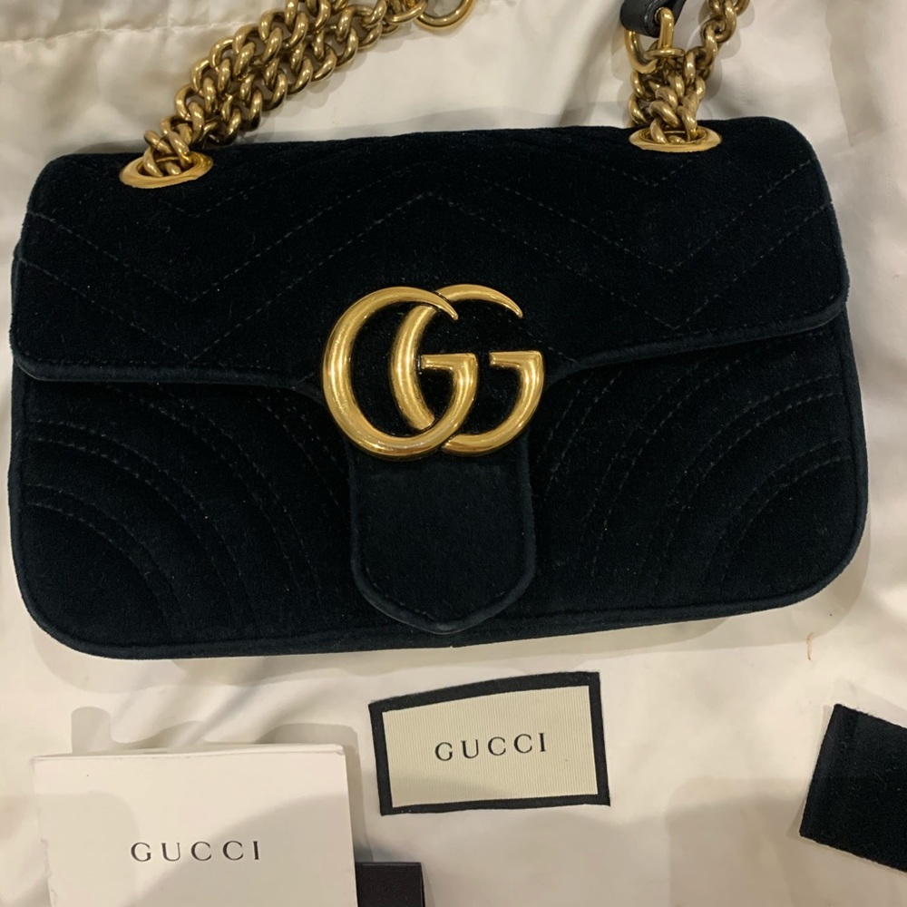 Gucci handbag velvet black - Picture 2 of 5
